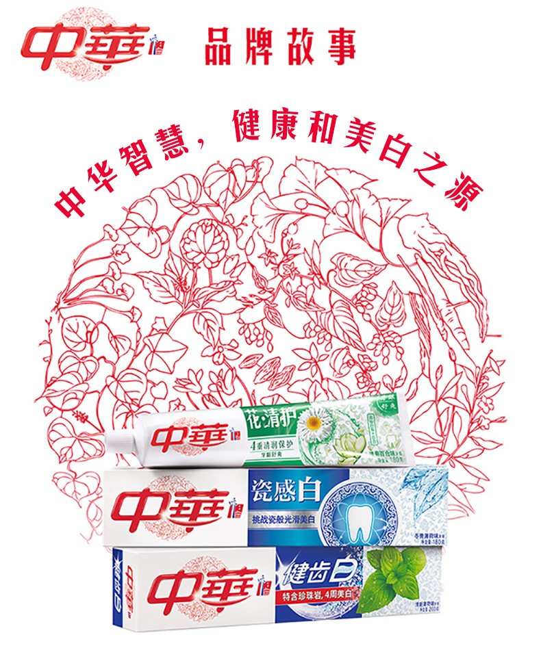 中华魔力迅白牙膏劲爆冰清酷爽冰极薄荷味100g/170g 送牙刷特惠装